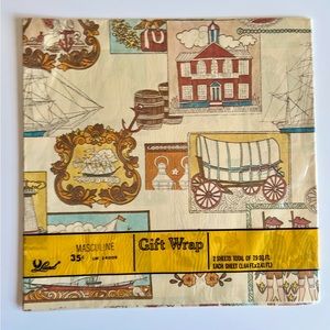 Vintage “Masculine” Gift Wrap